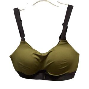 ThirdLove Cyprus Green and Black Kinetic Impact Sports Bra, size 34C